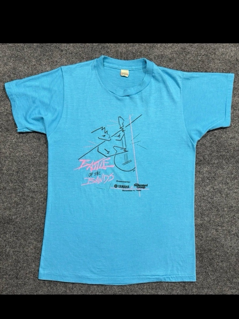 Vintage 80s Battle Of The Band Graphic T-Shirt Thin Yamaha Screen Stars M